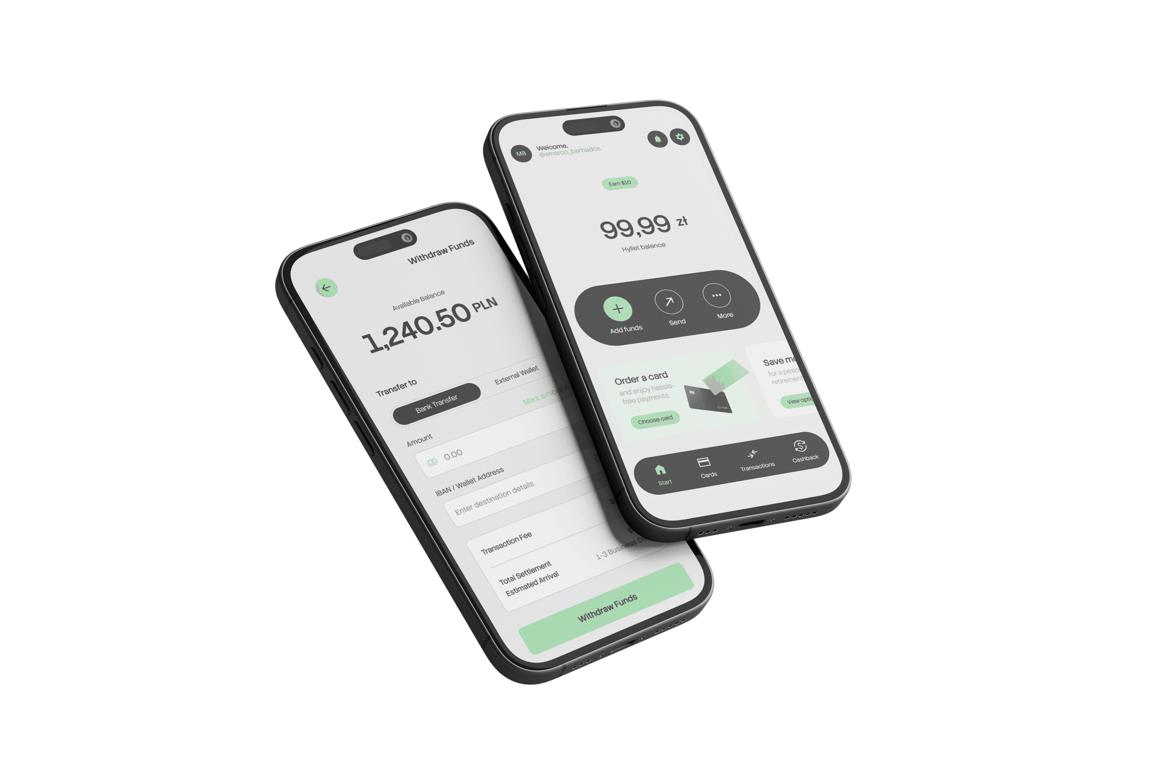 Hyllet app on smartphones